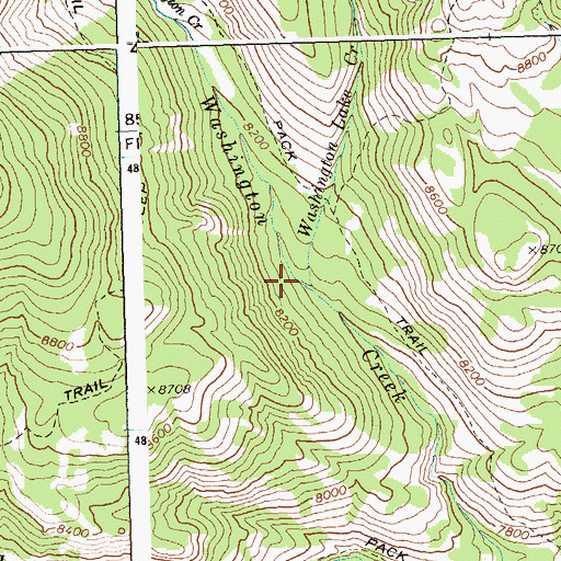 Topographic Map of Washington Lake Creek, ID