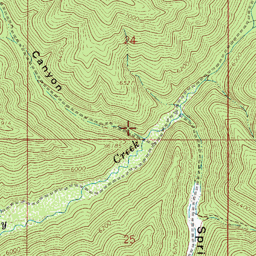 Topographic Map of Water Canyon, ID