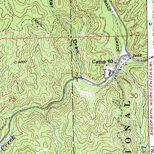 Topographic Map of Water Draw, ID
