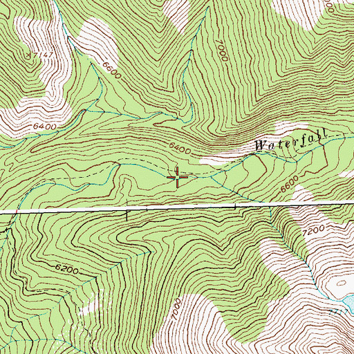 Topographic Map of Waterfall Trail, ID