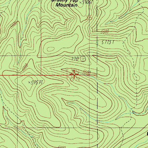 Topographic Map of Brush Top Tank, AZ