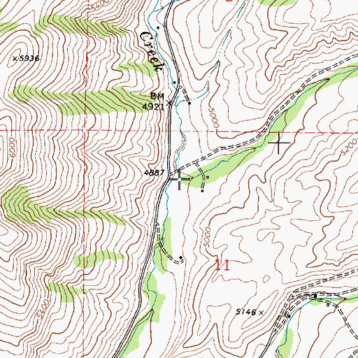 Topographic Map of Webb Creek, ID