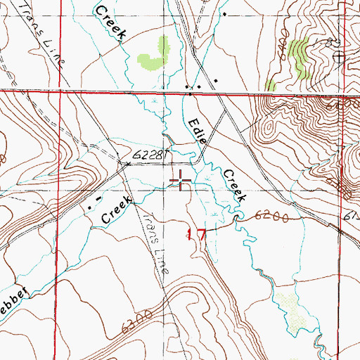 Topographic Map of Webber Creek, ID