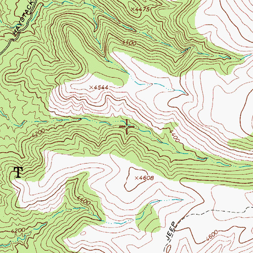 Topographic Map of Brushy Spring, AZ