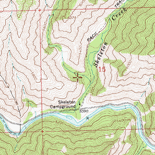 Topographic Map of Weeks Gulch, ID