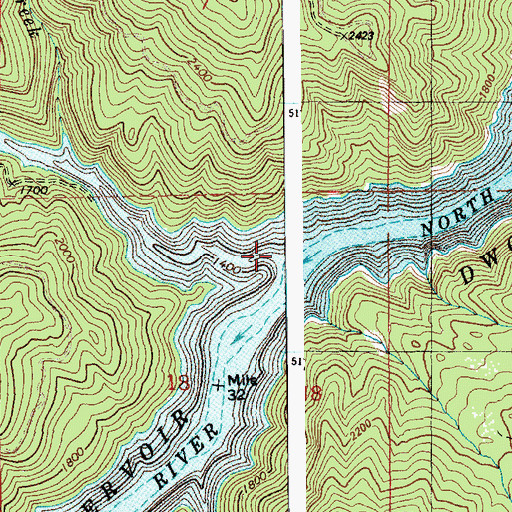 Topographic Map of Weitas Creek, ID