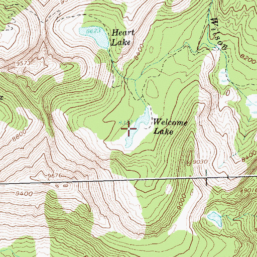 Topographic Map of Welcome Lake, ID