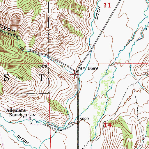 Topographic Map of Wells Canyon, ID