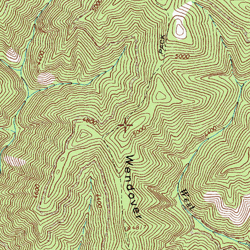 Topographic Map of Wendover Ridge, ID