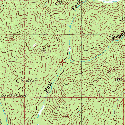 Topographic Map of Wepah Creek, ID