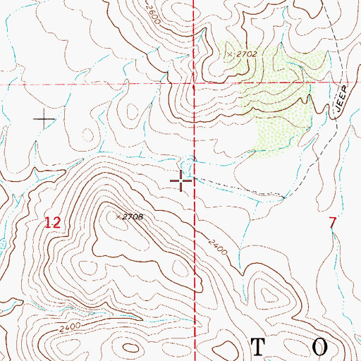 Topographic Map of Bull Tank, AZ