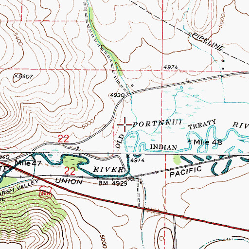 Topographic Map of West Bob Smith Creek, ID