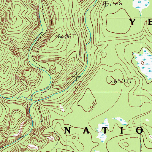 Topographic Map of West Boundary Trail, ID