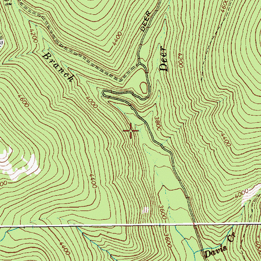 Topographic Map of West Branch Deer Creek, ID