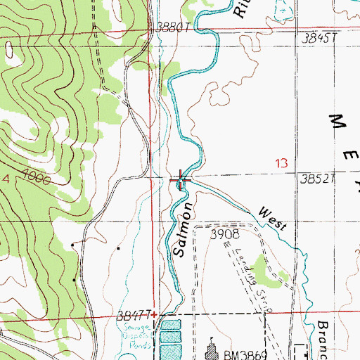 Topographic Map of West Branch Goose Creek, ID