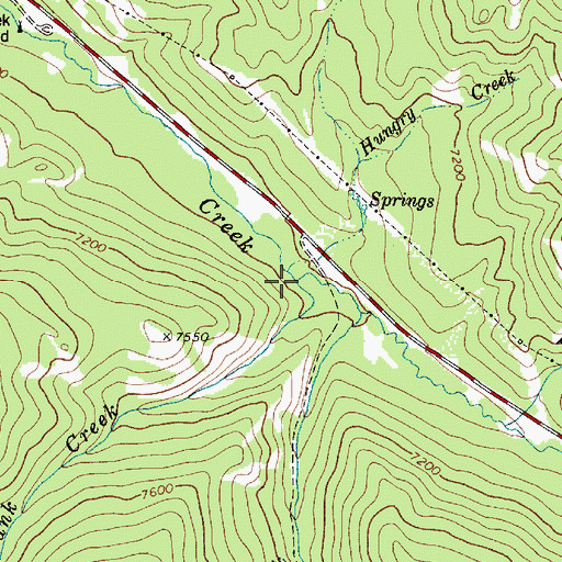 Topographic Map of West Burbank Creek, WY