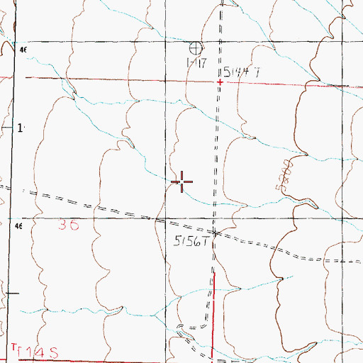 Topographic Map of West Dry Canyon, ID