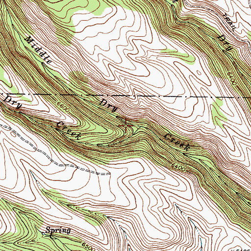 Topographic Map of West Dry Creek, ID