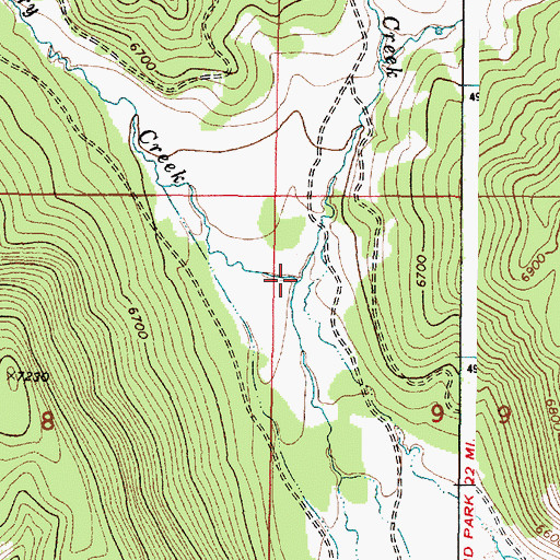 Topographic Map of West Dry Creek, ID