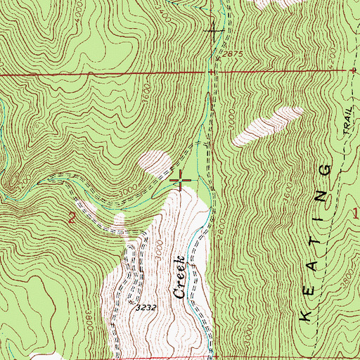 Topographic Map of West Fork Allison Creek, ID
