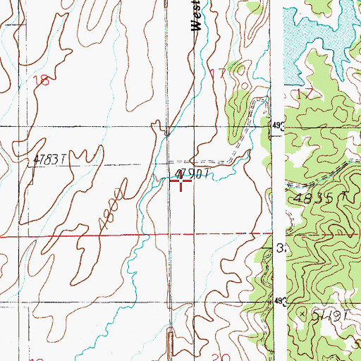 Topographic Map of West Fork Beaver Creek, ID