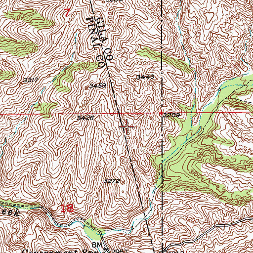 Topographic Map of Burro Water Spring, AZ