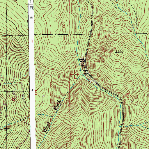 Topographic Map of West Fork Butte Creek, ID