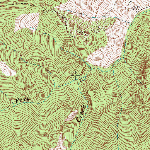 Topographic Map of West Fork Butts Creek, ID