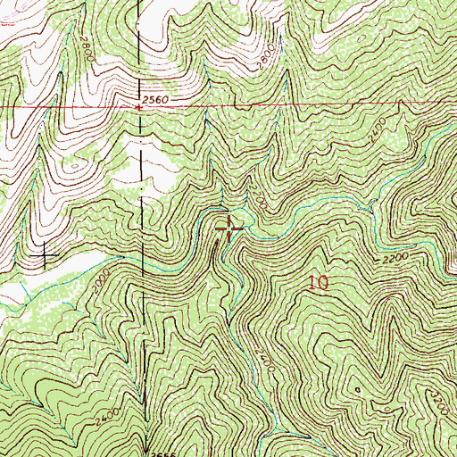 Topographic Map of West Fork Clear Creek, ID