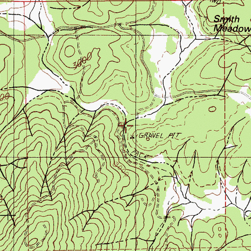 Topographic Map of West Fork Corral Creek, ID