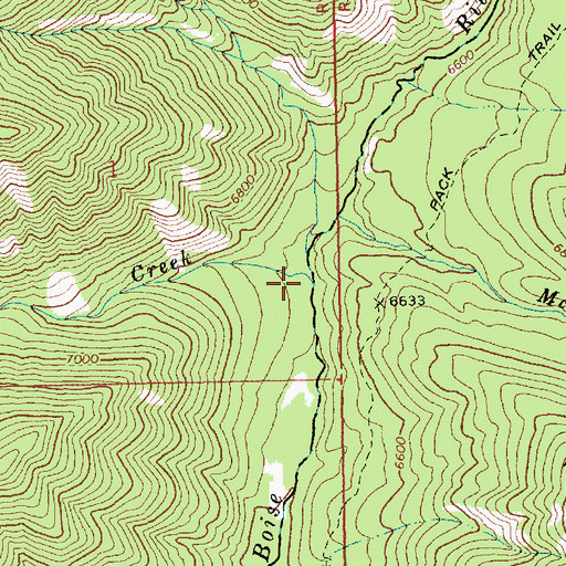 Topographic Map of West Fork Creek, ID