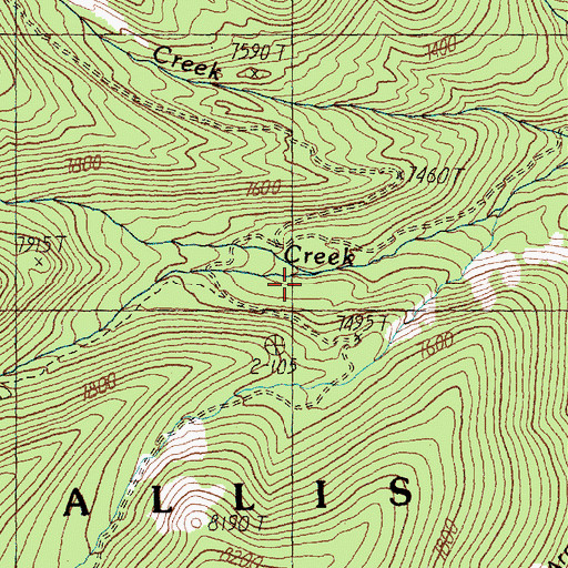 Topographic Map of West Fork Creek, ID