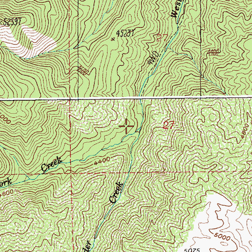 Topographic Map of West Fork Creek, ID