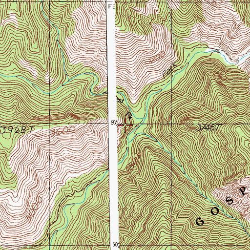 Topographic Map of West Fork Crooked Creek, ID