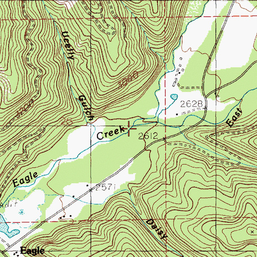 Topographic Map of West Fork Eagle Creek, ID