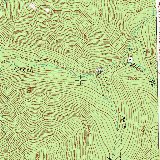 Topographic Map of West Fork Elk Creek, ID