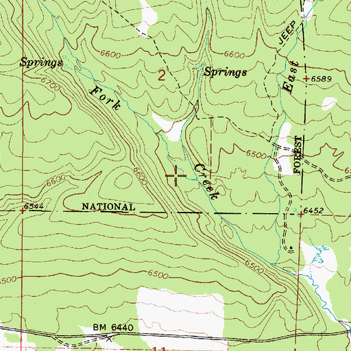 Topographic Map of West Fork Hotel Creek, ID
