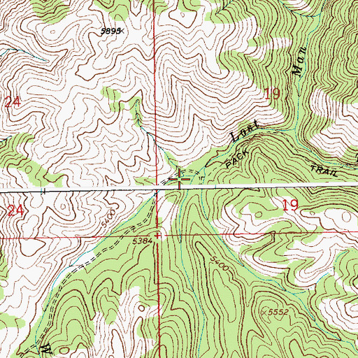 Topographic Map of West Fork Lost Man Creek, ID