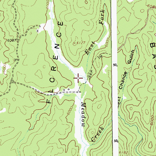Topographic Map of West Fork Meadow Creek, ID