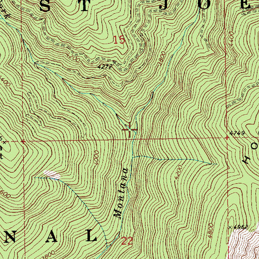 Topographic Map of West Fork Montana Creek, ID