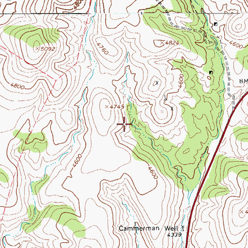 Topographic Map of Cammerman Spring, AZ