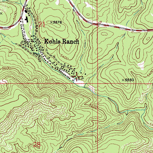 Topographic Map of Camp Tontozona, AZ