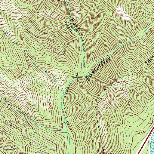 Topographic Map of West Fork Postoffice Creek, ID