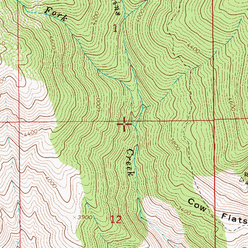 Topographic Map of West Fork Robbins Creek, ID