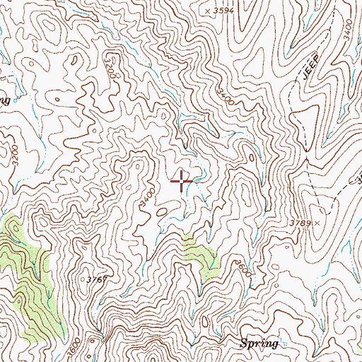 Topographic Map of Cane Spring, AZ