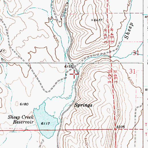 Topographic Map of West Fork Sheep Creek, ID