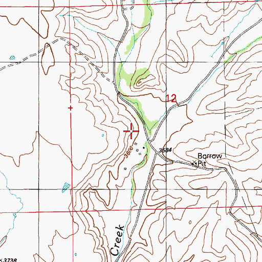 Topographic Map of West Fork Slater Creek, ID