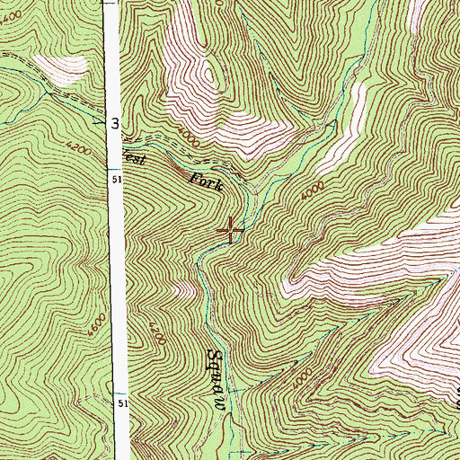 Topographic Map of West Fork Wawaalamnime Creek, ID