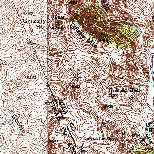 Topographic Map of Carlota Tank, AZ