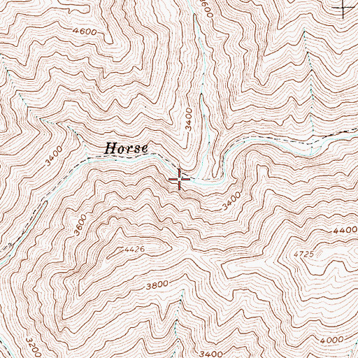 Topographic Map of West Horse Creek, ID